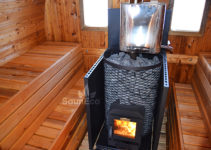 Three Room Barrel Wooden Sauna from Sauneco