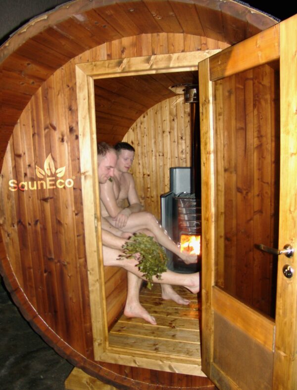 Wooden Barrel Sauna T20H from Sauneco