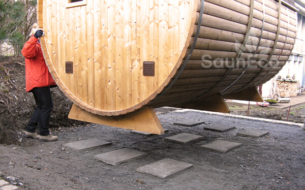 Two Room Barrel Sauna from Sauneco