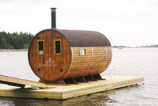 Two Room Barrel Sauna from Sauneco